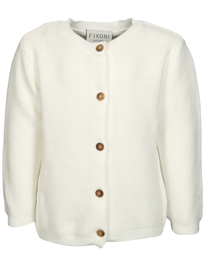 Strickjacke BASIC in offwhite