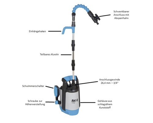 Regentonpomp voor_q FQ-RP 3.400 met ECO-motor