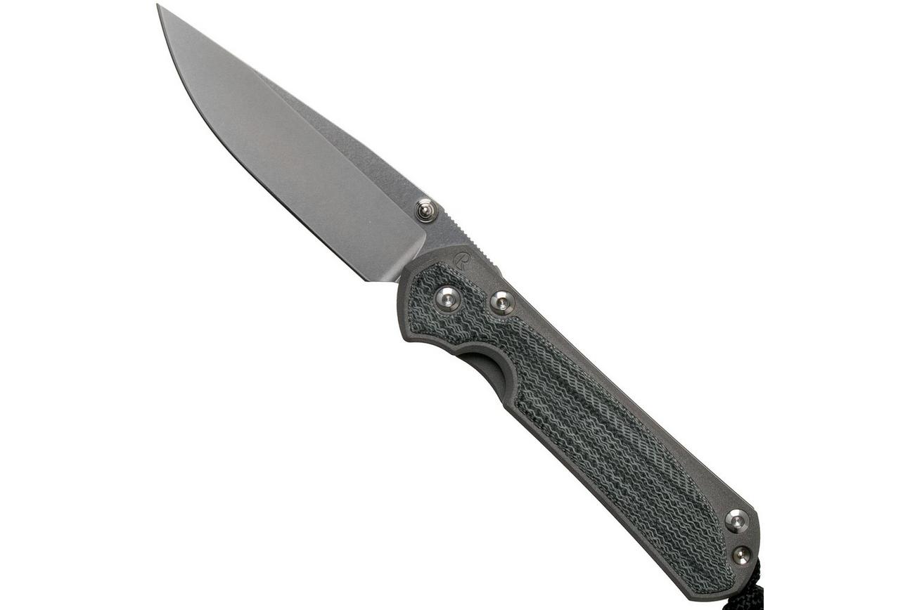 Chris Reeve Sebenza 31 Small Black Canvas Micarta inlay S31-1200 zakmes