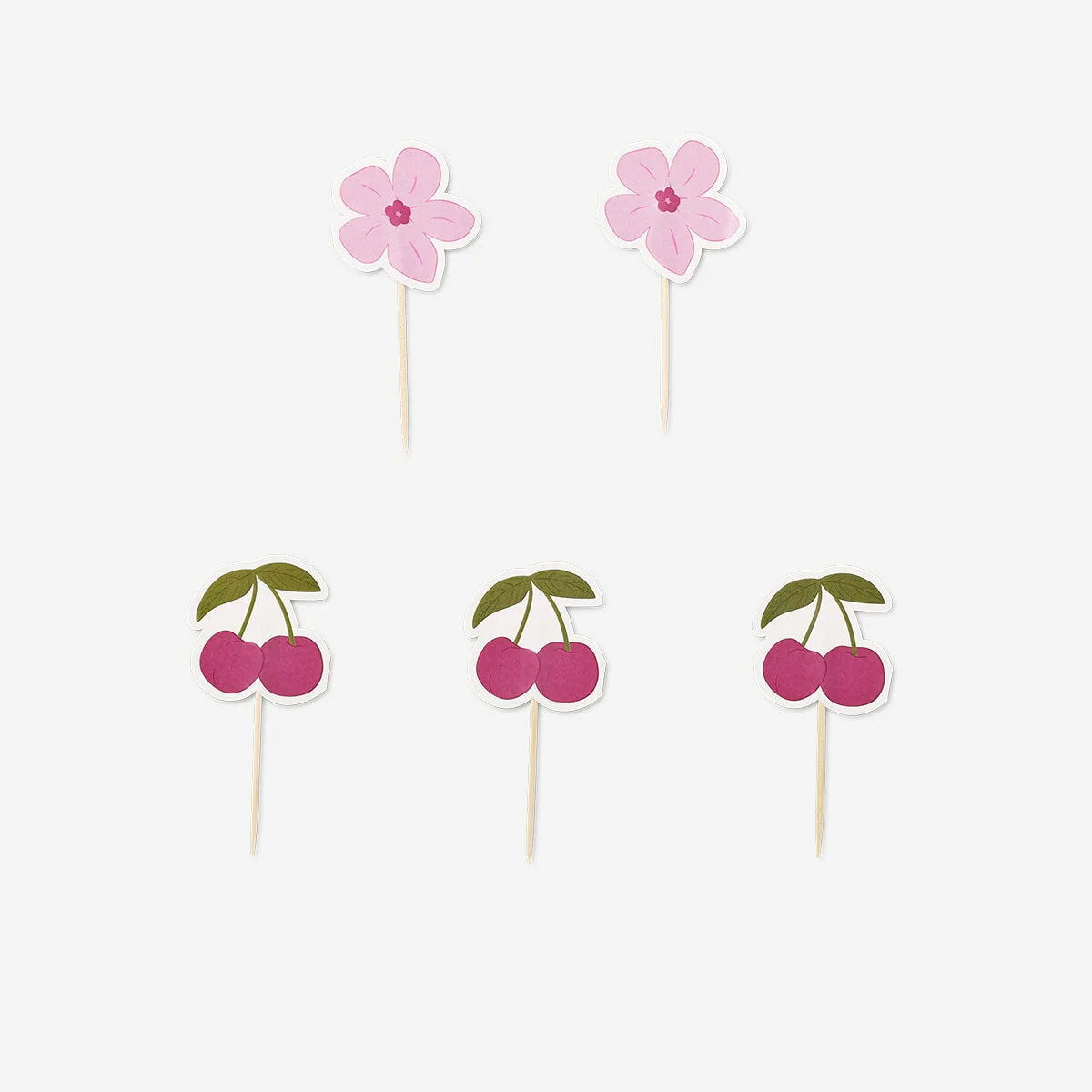Blomsterdekoration til cupcakes - 15 stk.