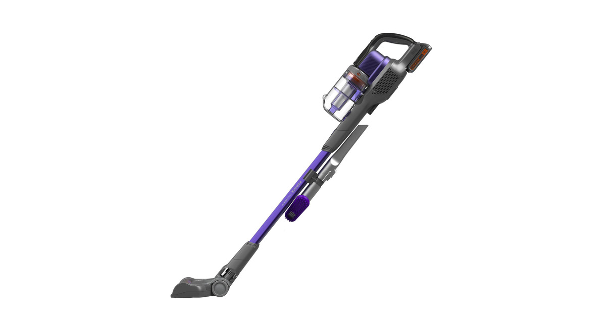BLACK+DECKERBHFEV182CP-QW 18V 4IN1 PowerSeries Extreme PET steelstofzuiger  (Grijs/paars)