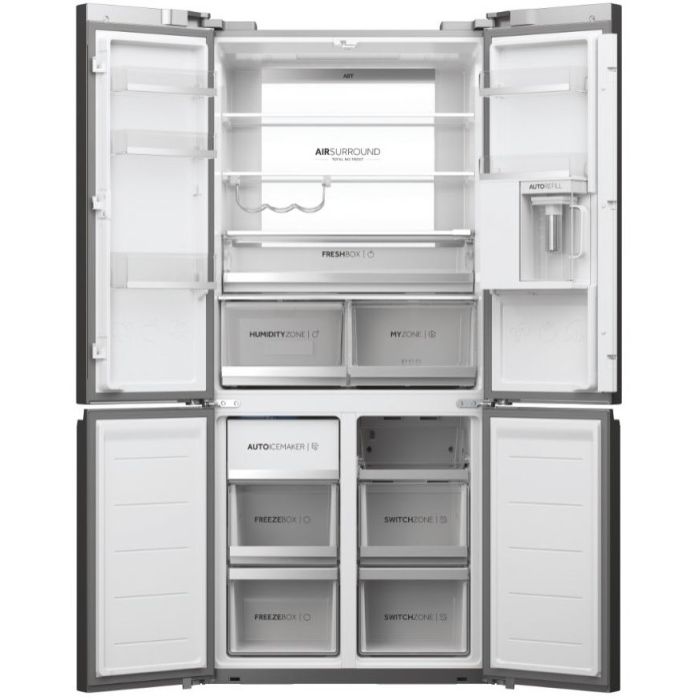 Haier Side-by-Side Multi Door CUBE 83 SERIE 7 HCW7819EHMP Platinum Inox - interner Wassertank