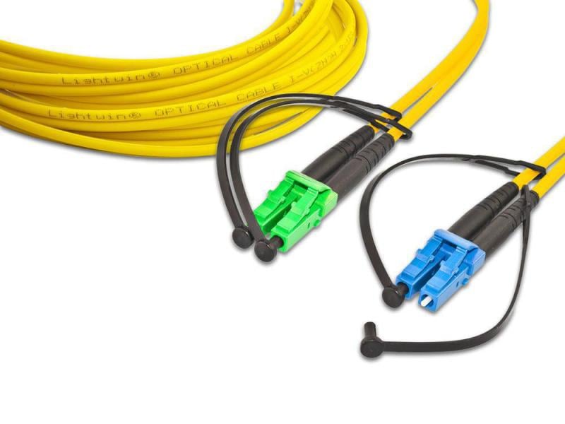 Lightwin LWL-Patchkabel Singlemode LC/APC – LC, OS2, Duplex Singlemode LC/APC-LC Duplex OS2 10 m