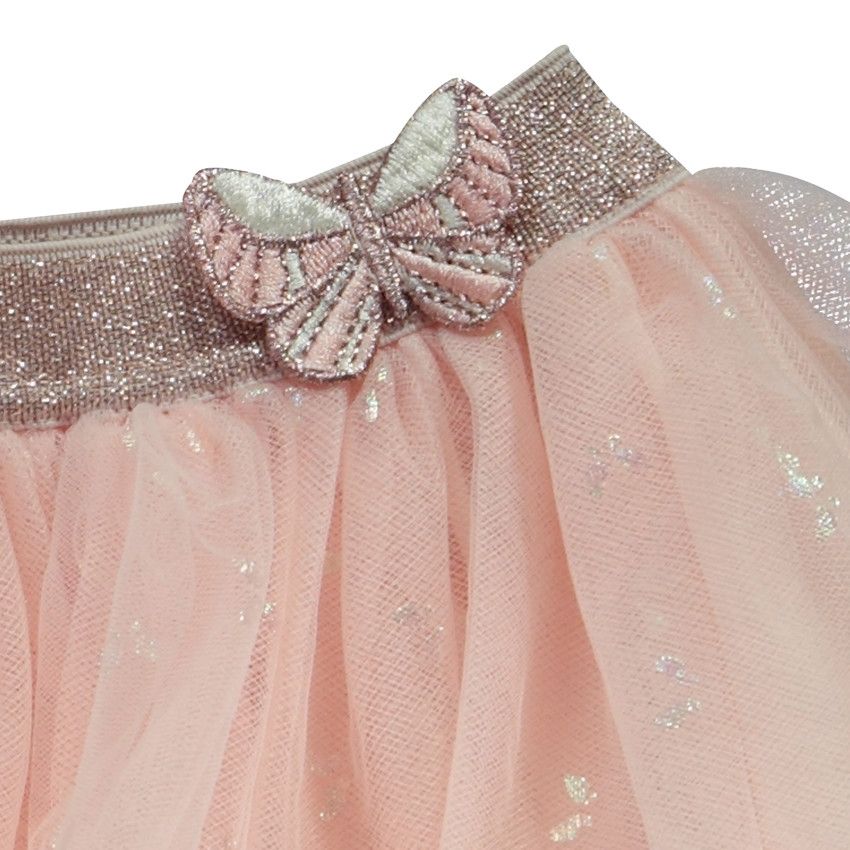 Jupe volantée en tulle imprimé papillons pour bébé fille - Rose