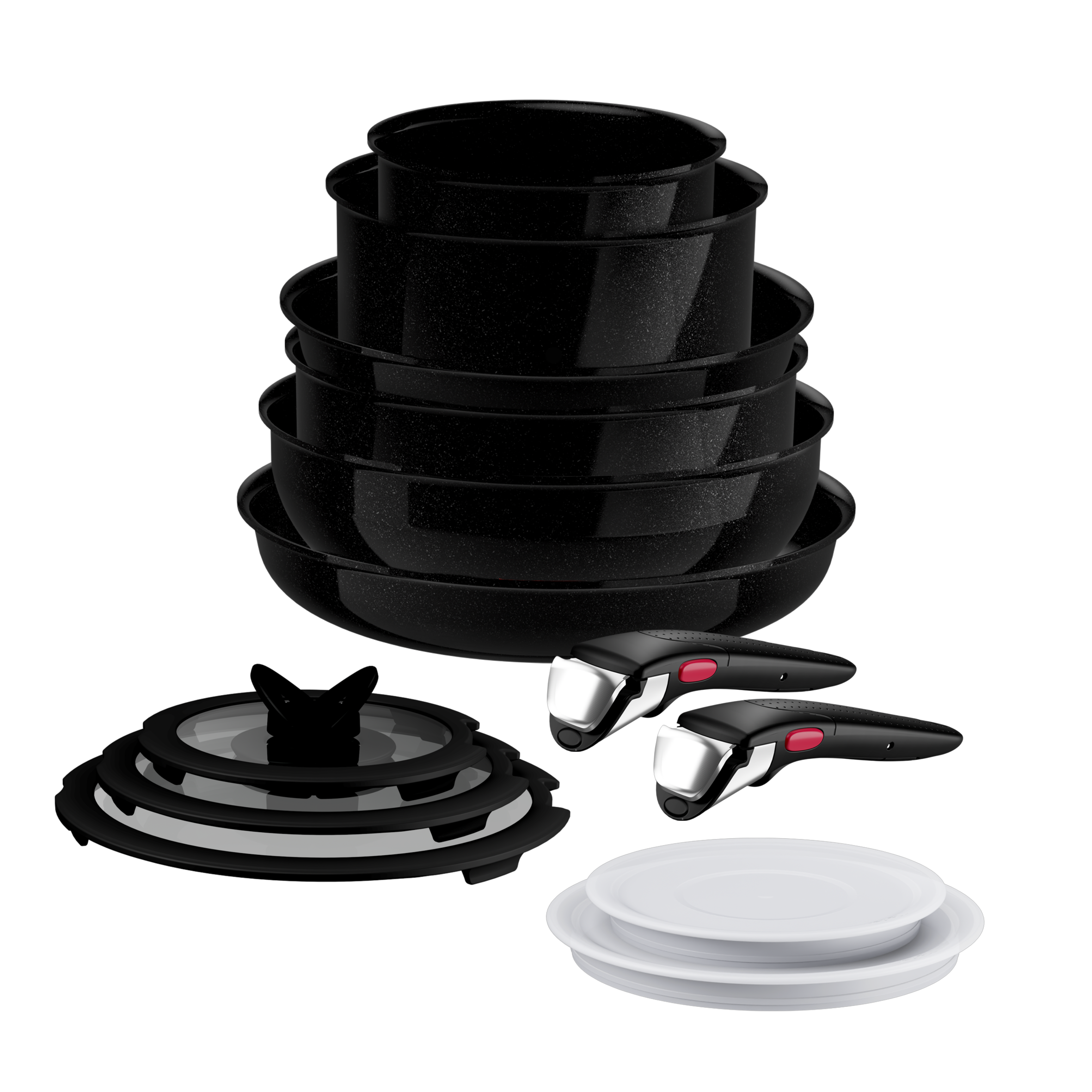 Ingenio Excellence Ceram keramische 13-delige pannenset - stapelbaar - Fusion Core - inductie
