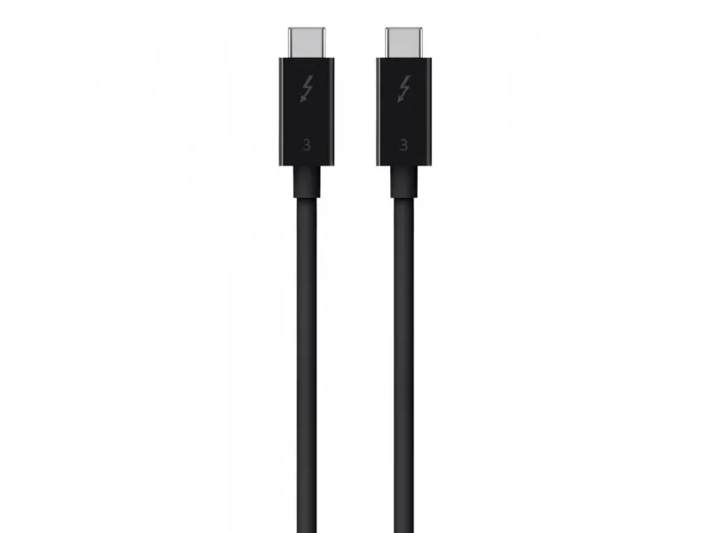 Belkin Thunderbolt 3 - Thunderbolt kabel - 24 pin USB-C (han) til 24 pin USB-C (han) - USB 3.1 Gen 2 / Thunderbolt 3 / DisplayPort 1.2 - 80 cm - sort - for P/N: F4U109tt