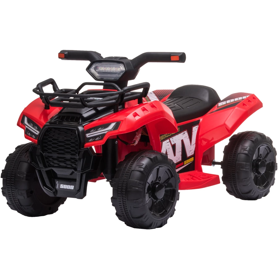 HOMCOM Elektroquad 6V Akku Elektroauto LED Frontlicht rot