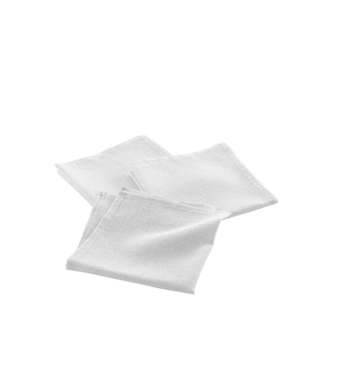 Lot de 3 Serviettes de Table Silvery 40x40cm Gris