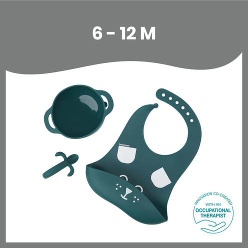 Coffret repas 6-12 mois 3 pièces FIRST'ISY chien bleu - BABYMOOV