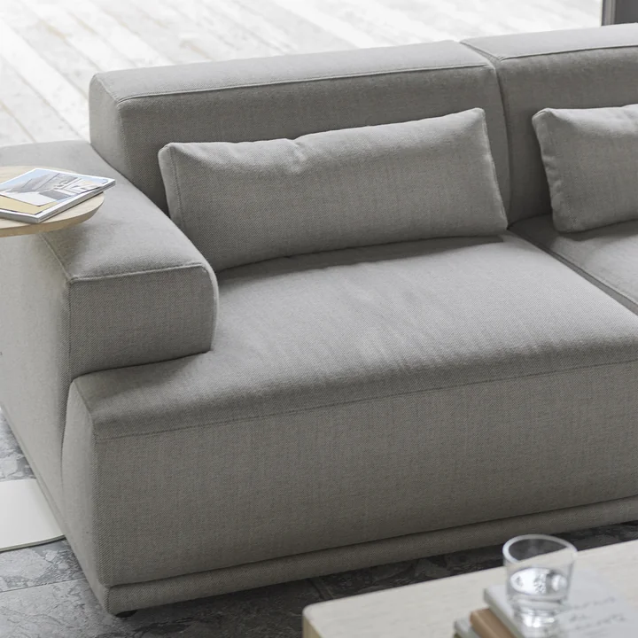 Muuto - Connect Soft Modular Sofa 2-Sitzer Konfiguration 1, Re-Wool 128
