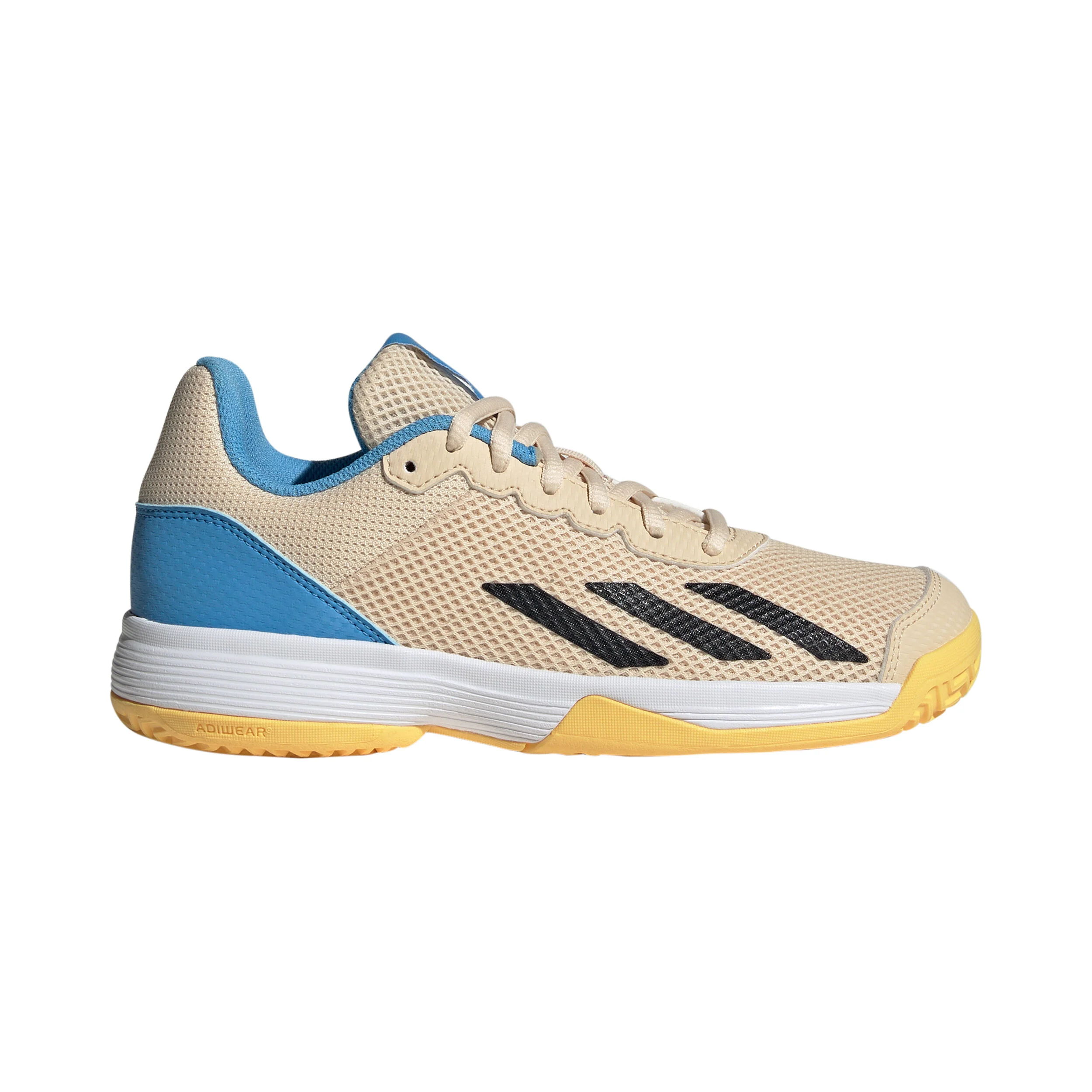 adidas Courtflash Chaussures Toutes Surfaces Enfants - Beige , Bleu Clair