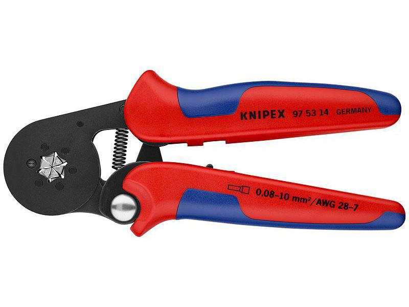 Knipex Crimpzange 180 mm für Aderendhülsen Crimpzange für Aderendhülsen 0.08 bis 16 mm²