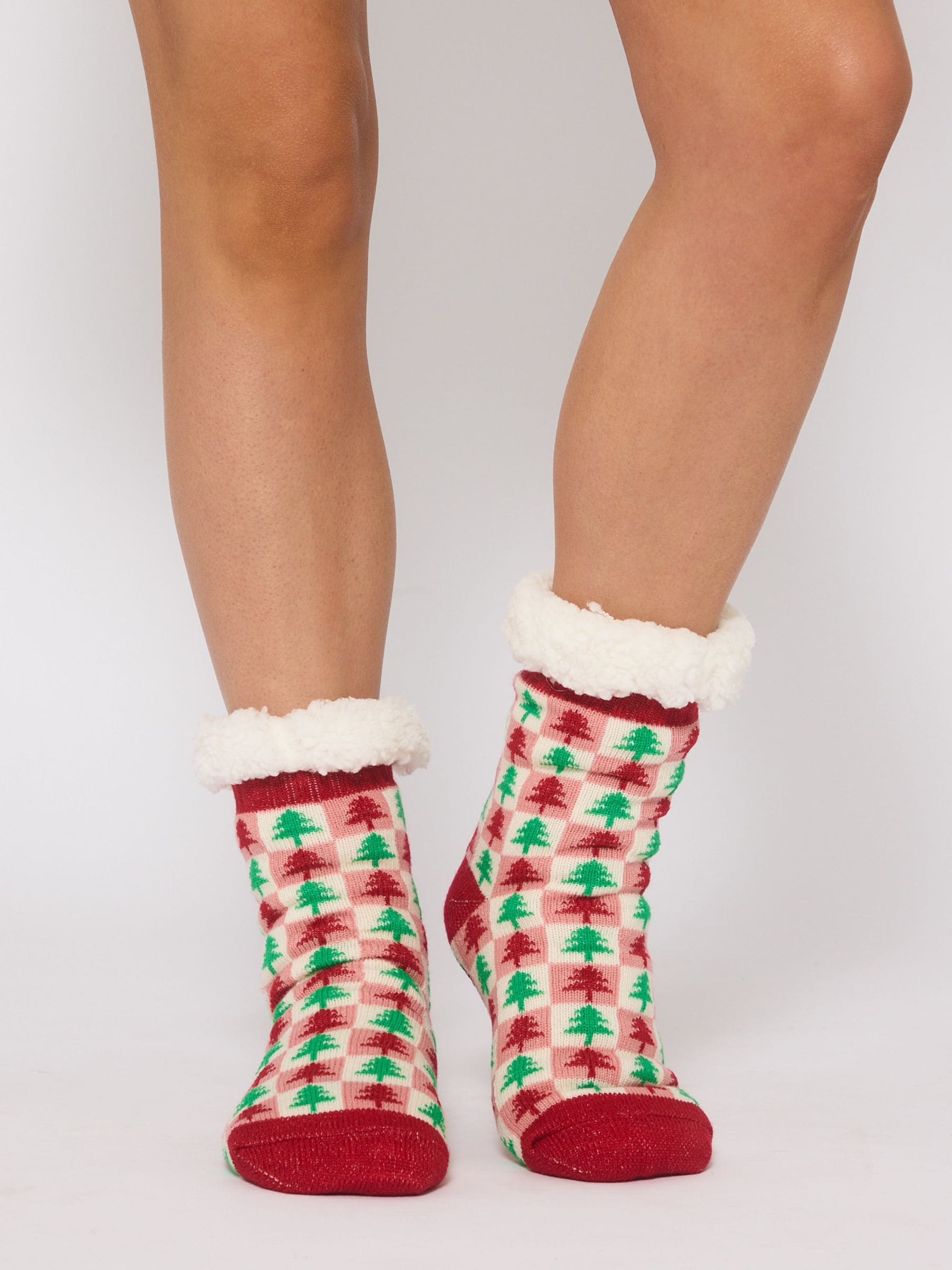 Loungeable Christmas Tree Fluffy Socks