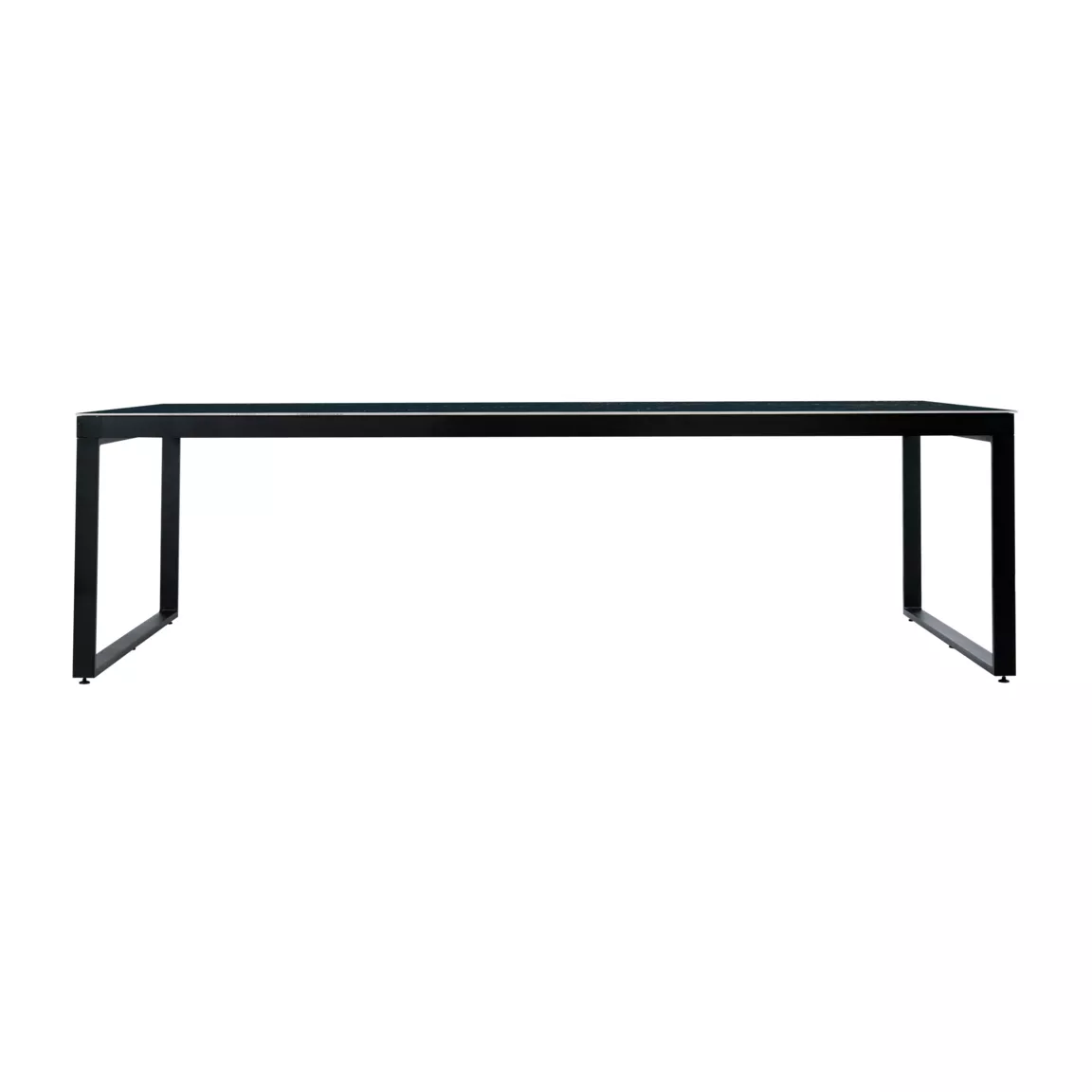 Table de jardin en aluminium et céramique 12 places (260 x 120 cm) Kore Noir marbré