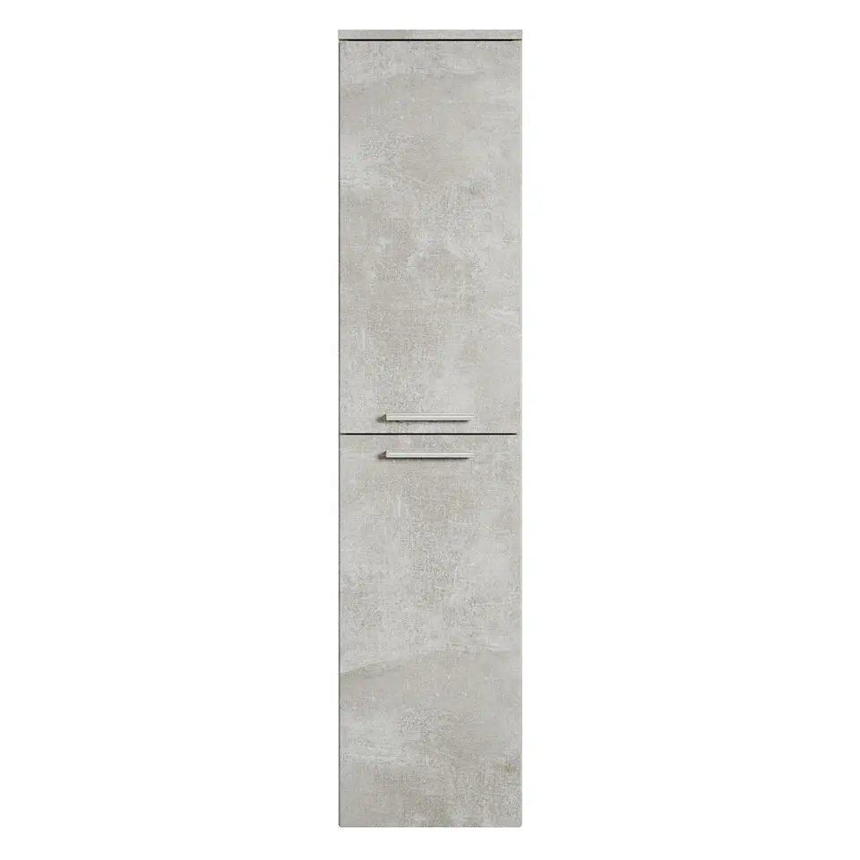 Badplaats Badkamerkast Saturnus 35 x 35 x 130 cm - Beton Grijs - Hangende