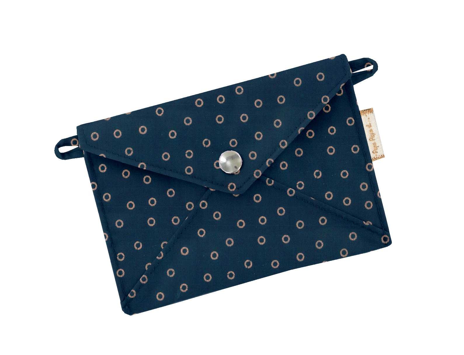 Petite Pochette Enveloppe Bulle Bronze Marine