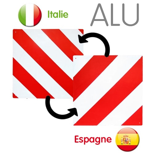 Panneau ALU porte-vélos réversible Espagne/Italie