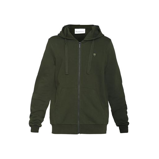 Knowledge Cotton Apparel Ask Zip Hættetrøje, Forrest Night, L