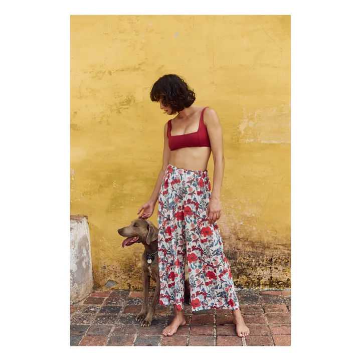 Canopea Haut de Maillot de Bain Polyamide Recyclé Mariotta - Collection Femme  | Rouge framboise