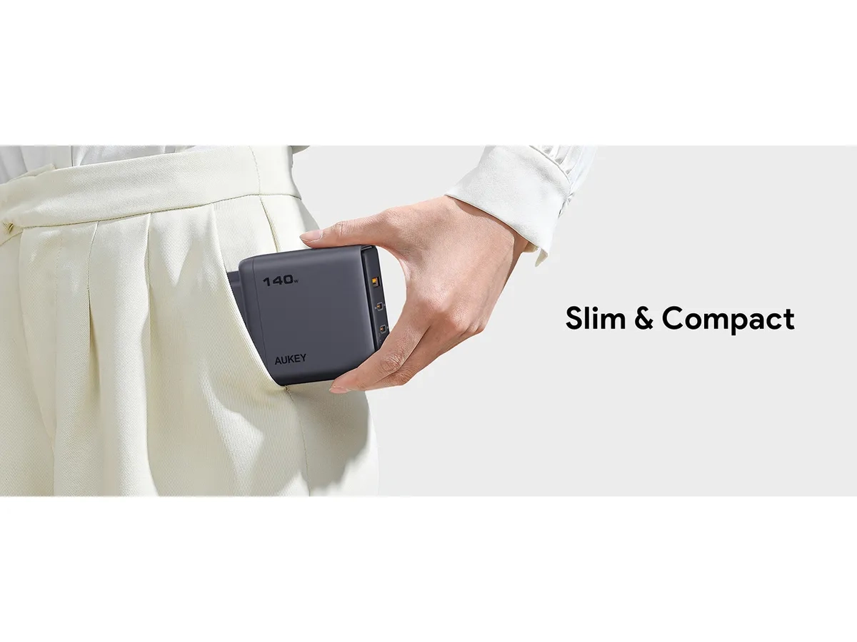 (140W) Comet Mix USB A / 3x USB C GaN Ladegerät Netzteil Power Delivery (PA-C6) - Grau