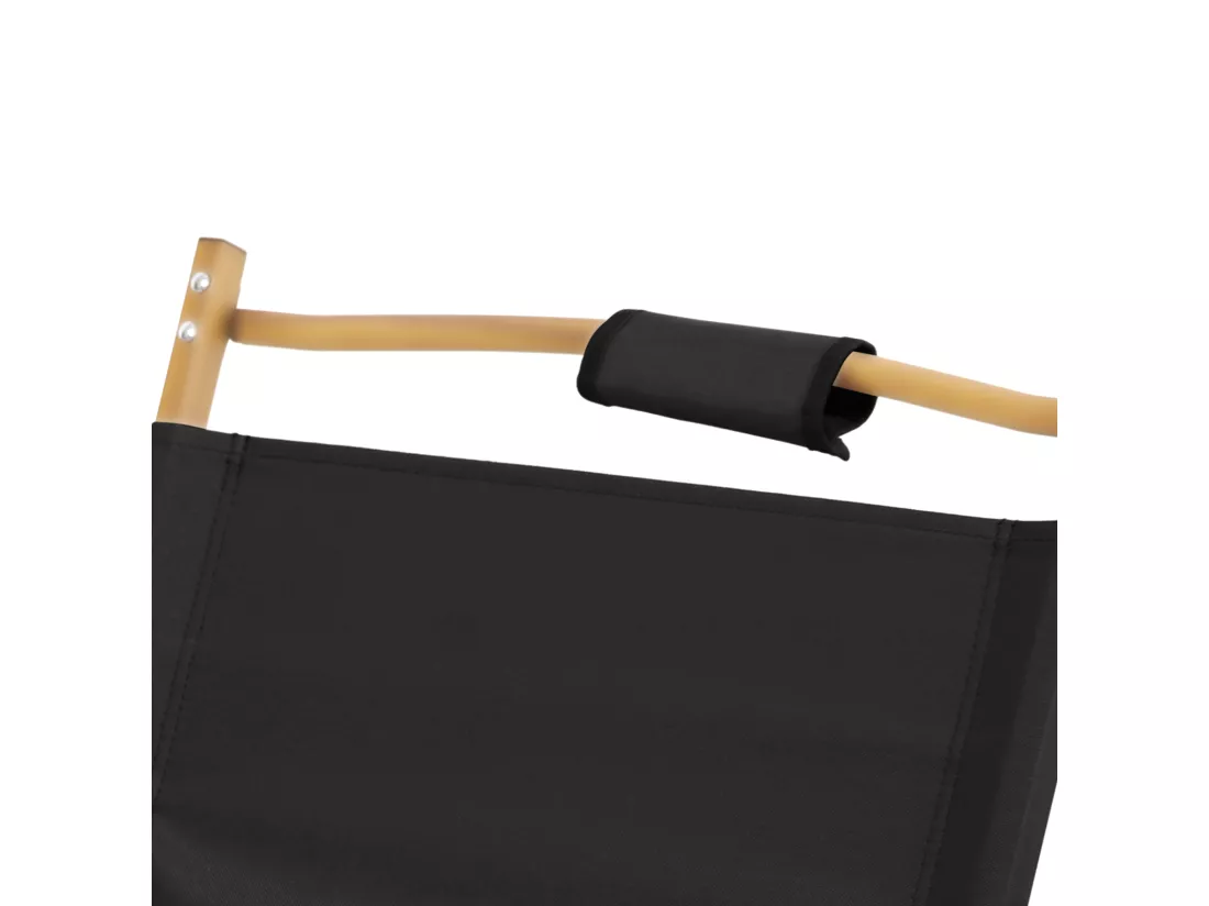 Chaise de camping extérieure en bois pliable avec accoudoirs