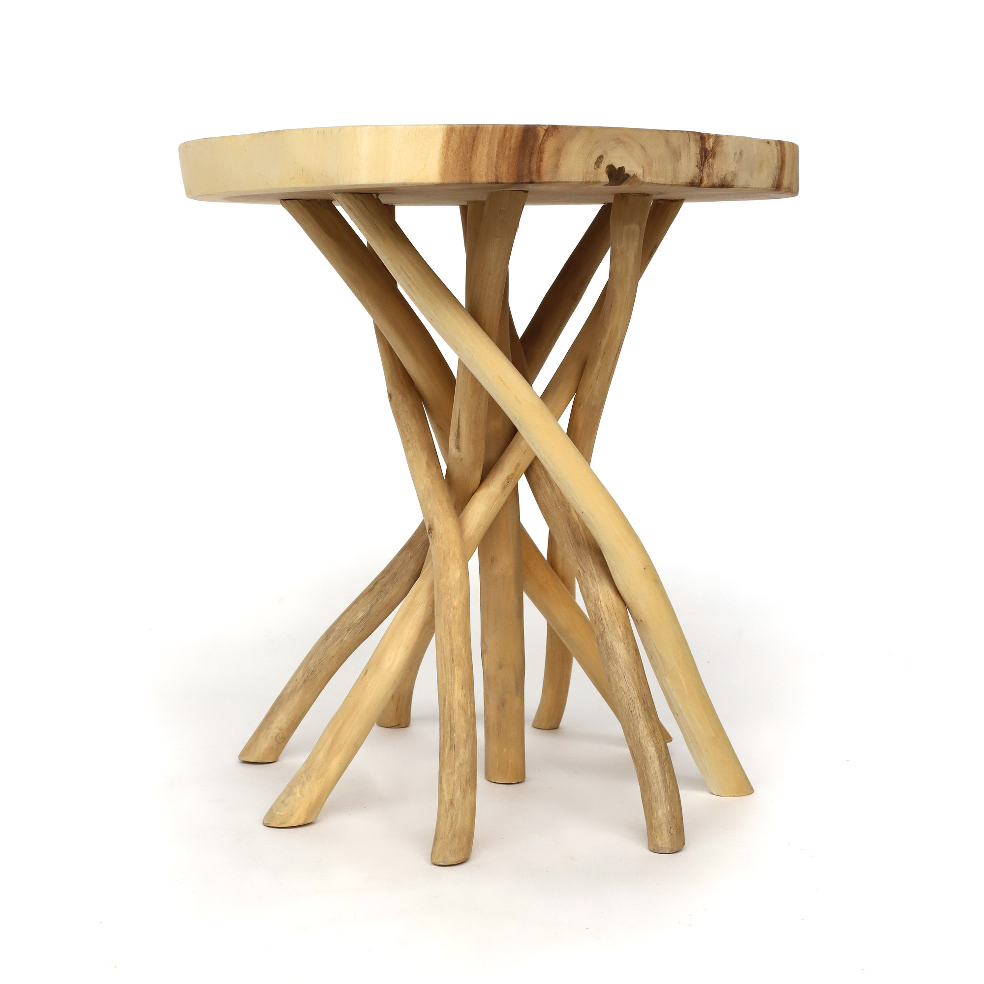 Kaffeetisch 'Stral', Suarholz, Ø 60-70 cm, H 70 cm von fischer's lagerhaus