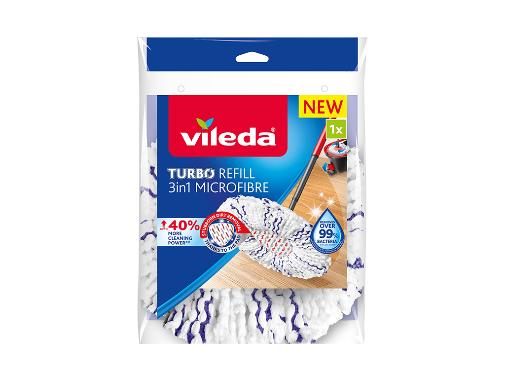 RECARGA PARA ESFREGONA TURBO 3 EM 1 MICROFIBRAS VILEDA