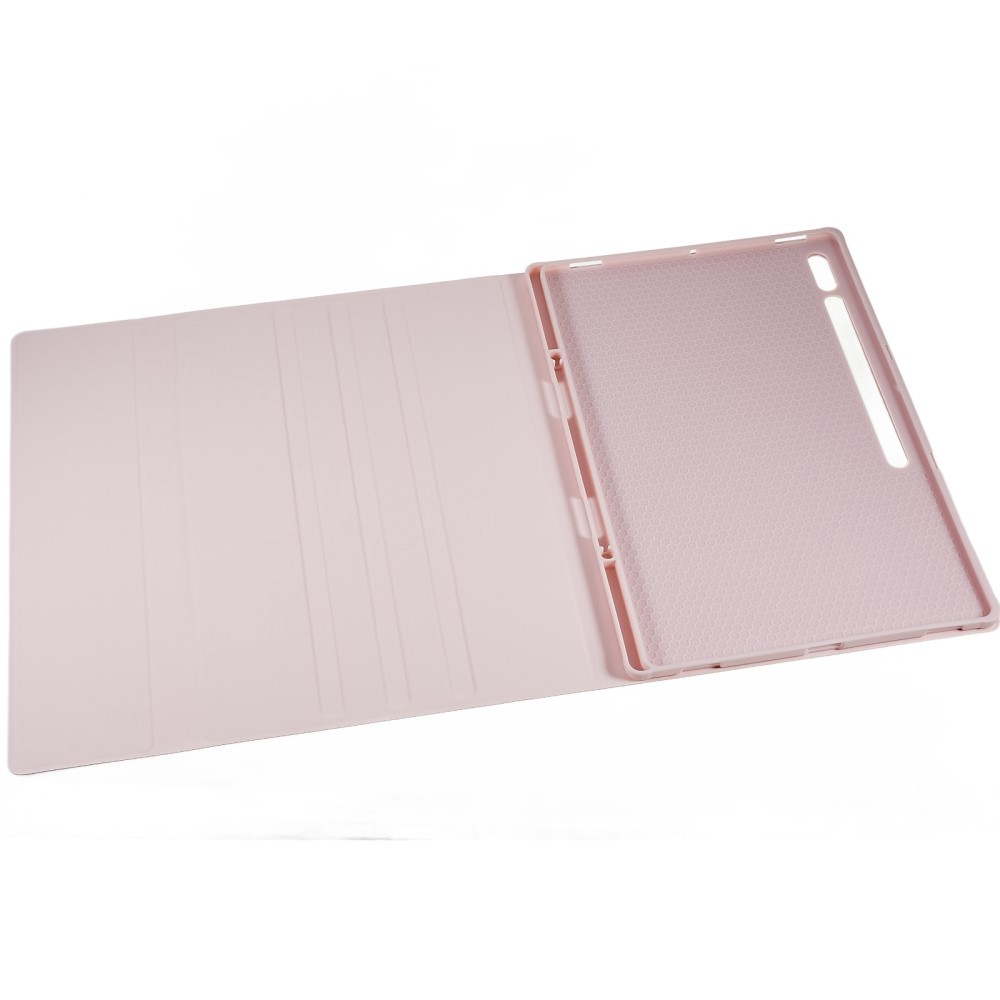 Samsung Galaxy Tab S8 Ultra Leder Tasche mit abnehmbarer Bluetooth Tastatur Keyboard   S-Pen Halterung (QWERTY) - Rosa