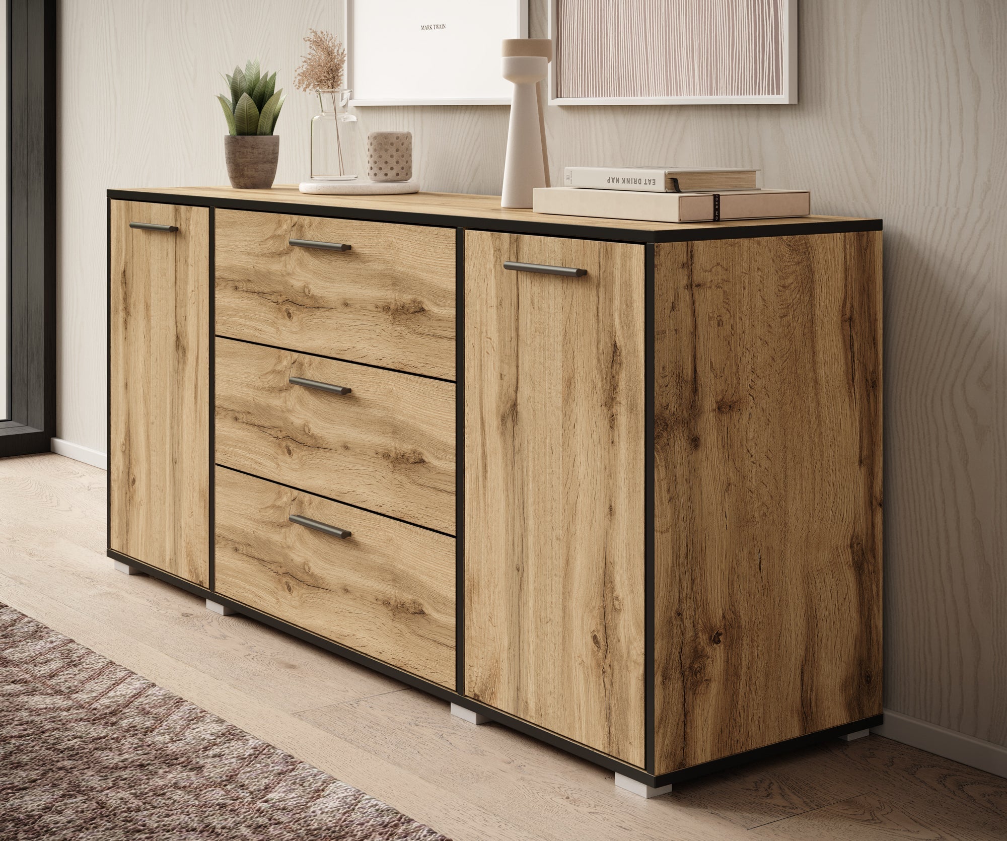 Meubella - Dressoir Betty - Eiken - 150 cm
