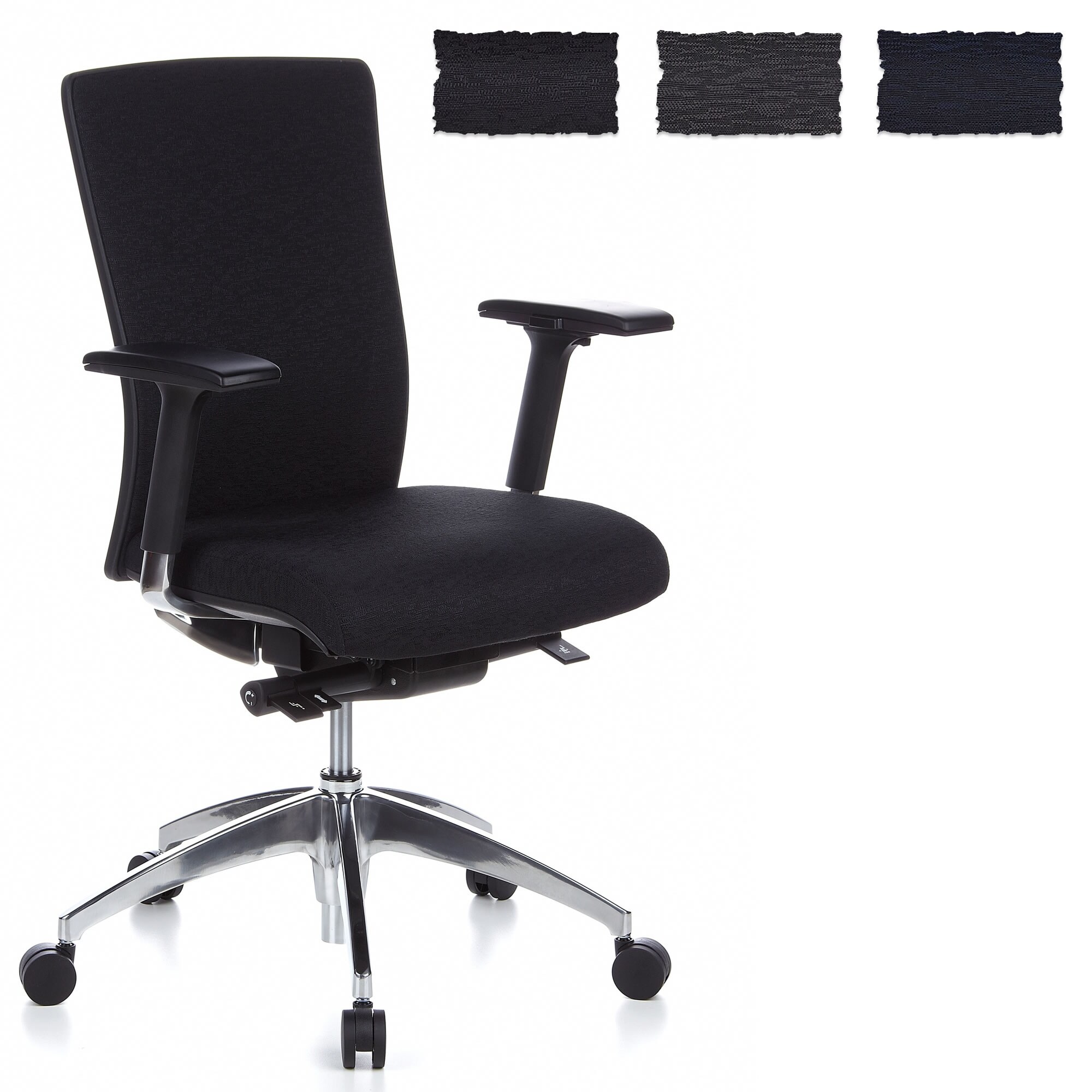 Profi Bürostuhl ASTRA BASE Stoff mit Armlehnen (höhenverstellbar) hjh OFFICE
