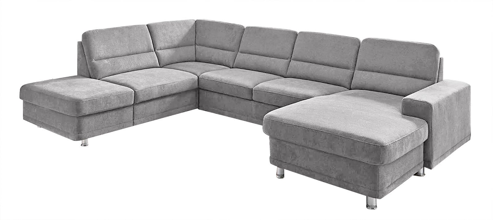 SYSTEMPOLSTER Wohnlandschaft 234 x 311 x 166 cmStoffbezug silver