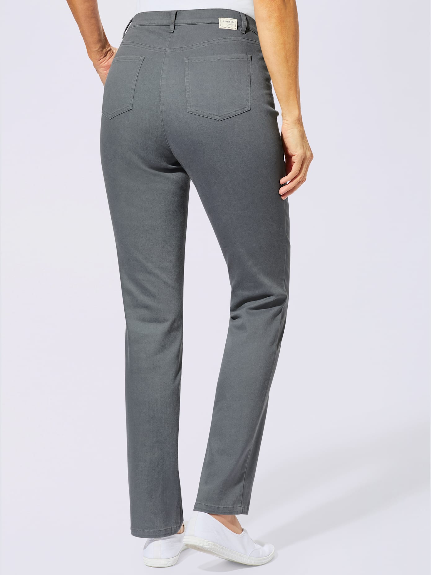 Pantalon mélanges matières perfect fit 4 poches coupes droite