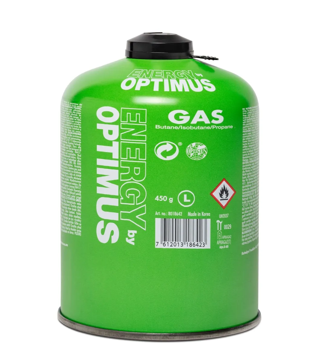 Optimus Gas Canister 450 G (Butan, Propan, Isobutan) Green