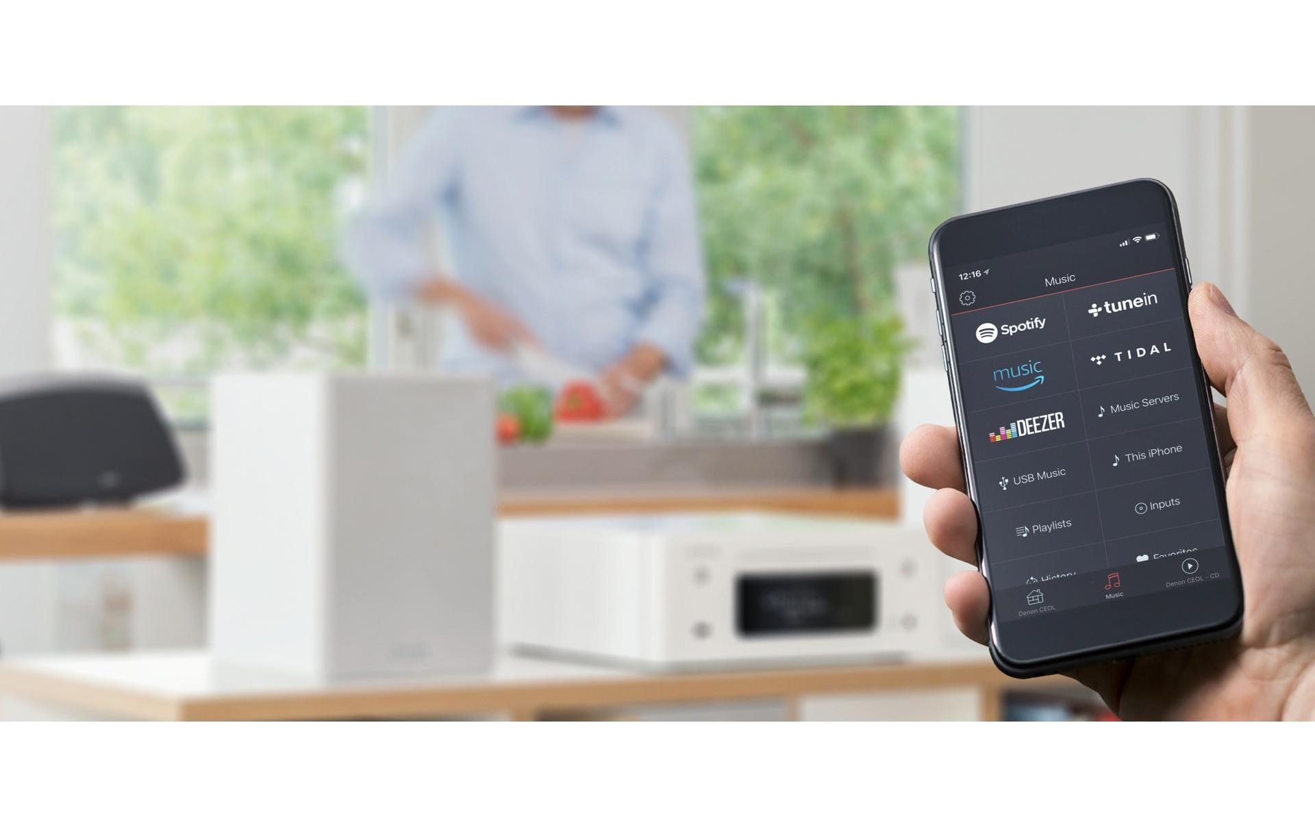 Denon Stereoanlage »CEOL N10 Schwarz« (Bluetooth | CD | WLAN AM-Tuner | FM-Tuner | Internetradio )