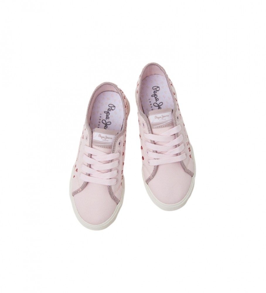 Tênis básico Pepe Jeans Brady Shine rosa