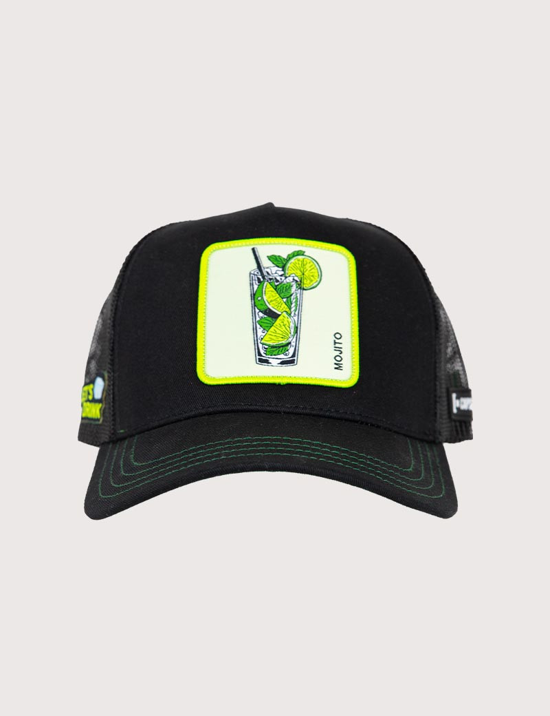 CAPSLAB CASQUETTE TRUCKER LOGO MOJITO NOIR