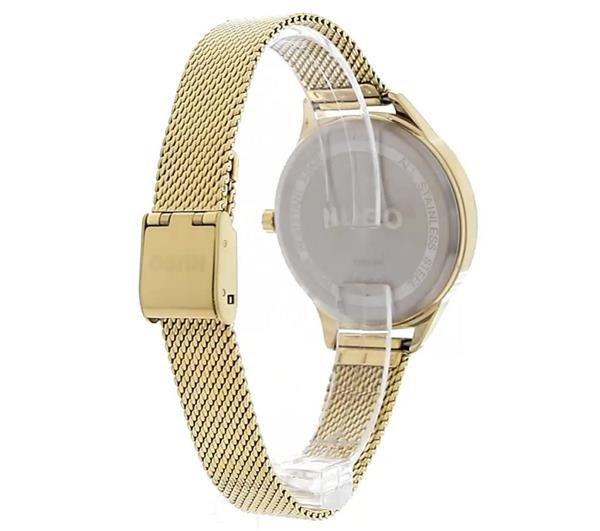 Hugo Flash Light Gold Mesh Strap Watch Womens
