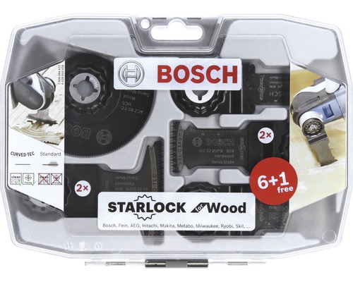 Bosch Starlock houten messenset 7-delig.