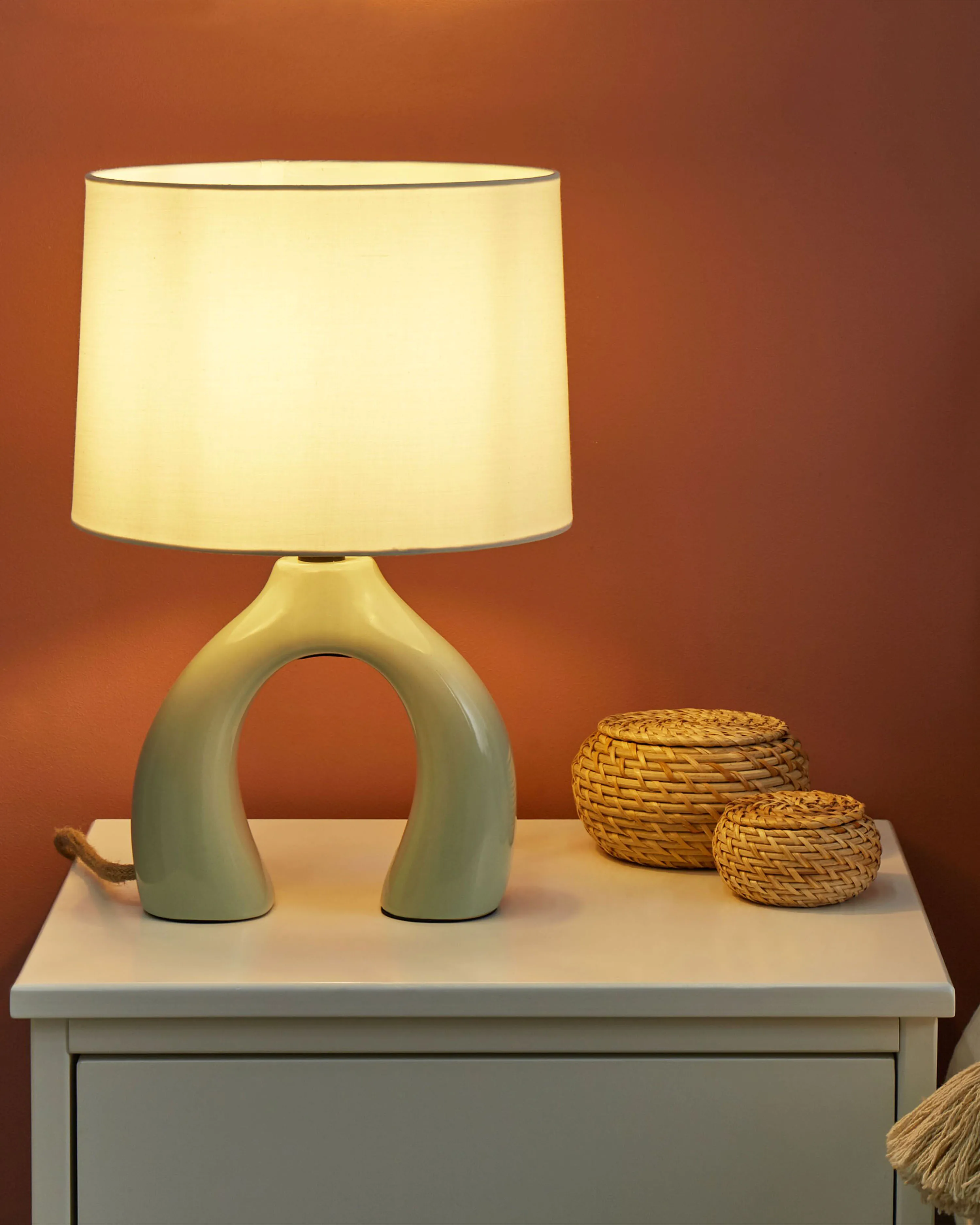 Tafellamp ABBIE Keramiek Lichtgroen