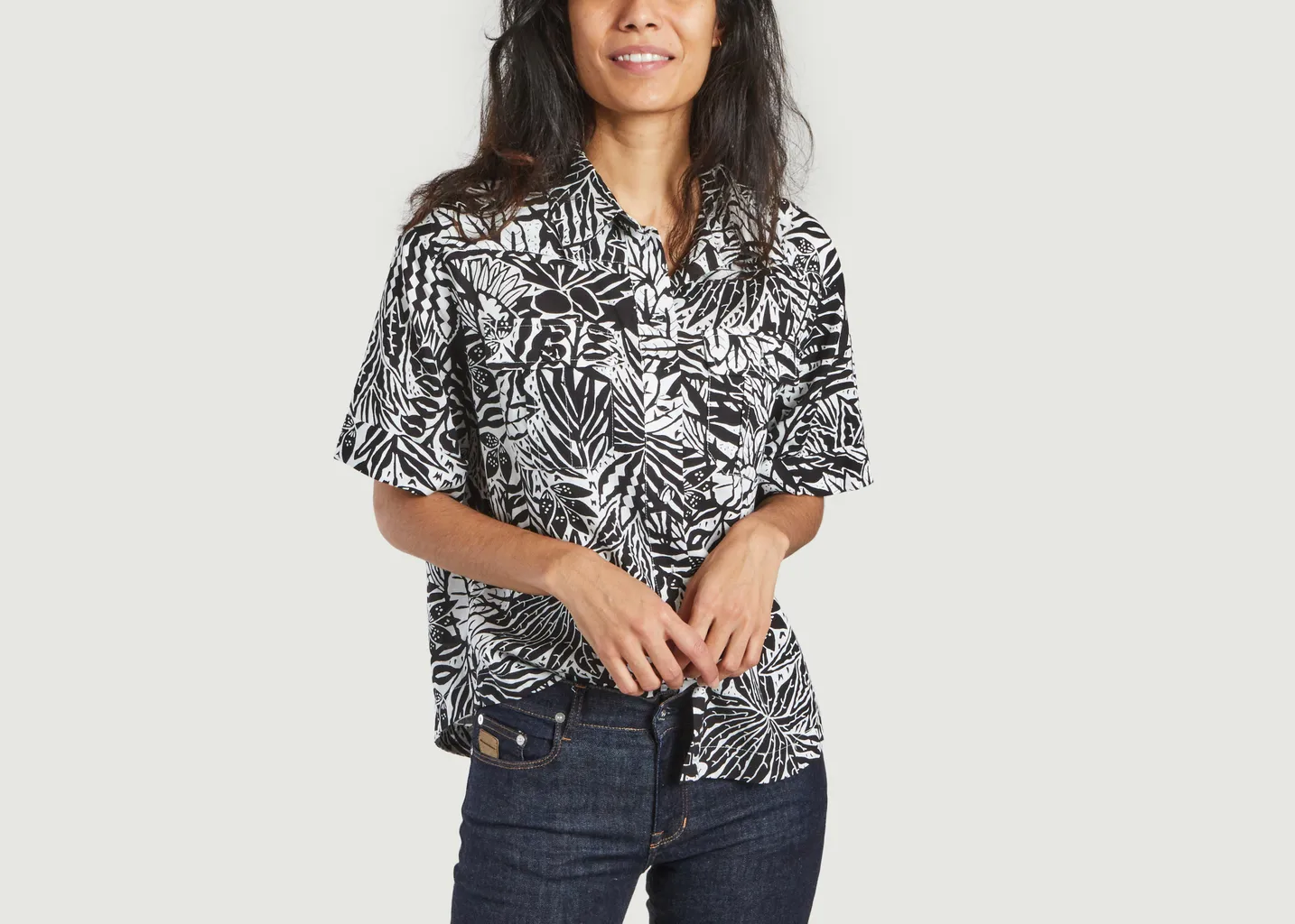 Chemise motif végétal manches courtes Luana Suncoo