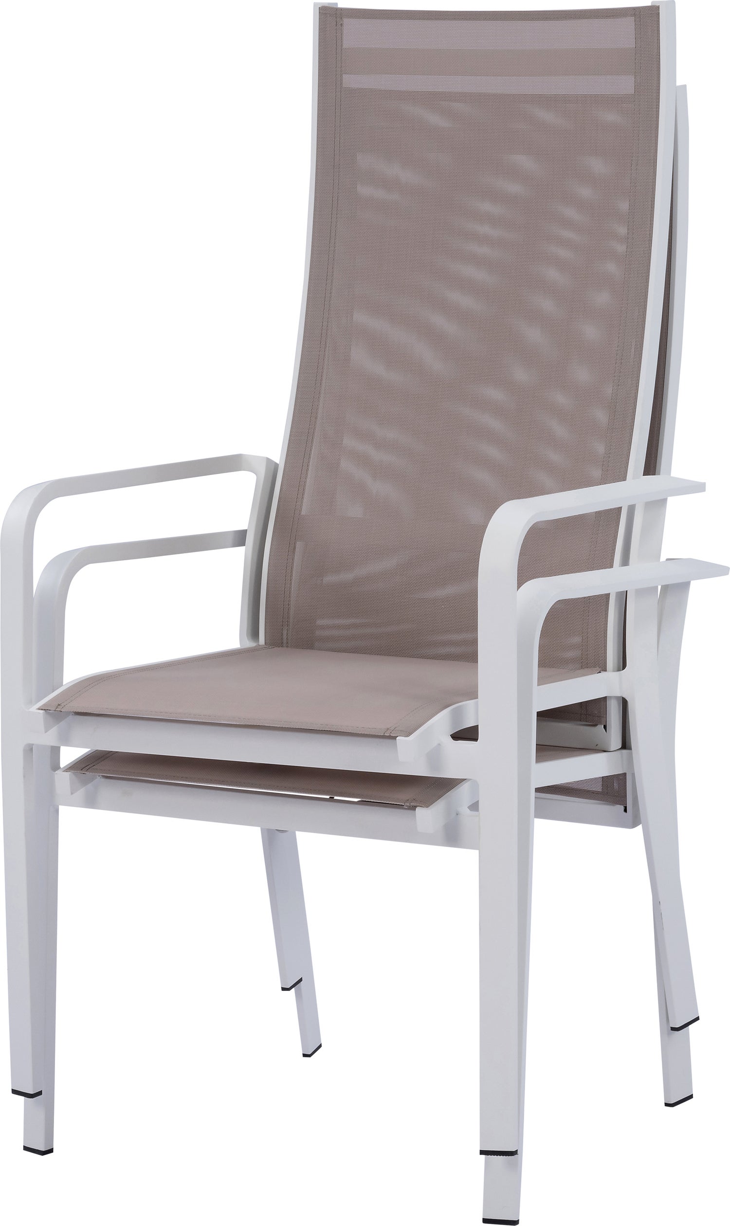 Intratuin 4-zits diningset Levi standenstoel wit