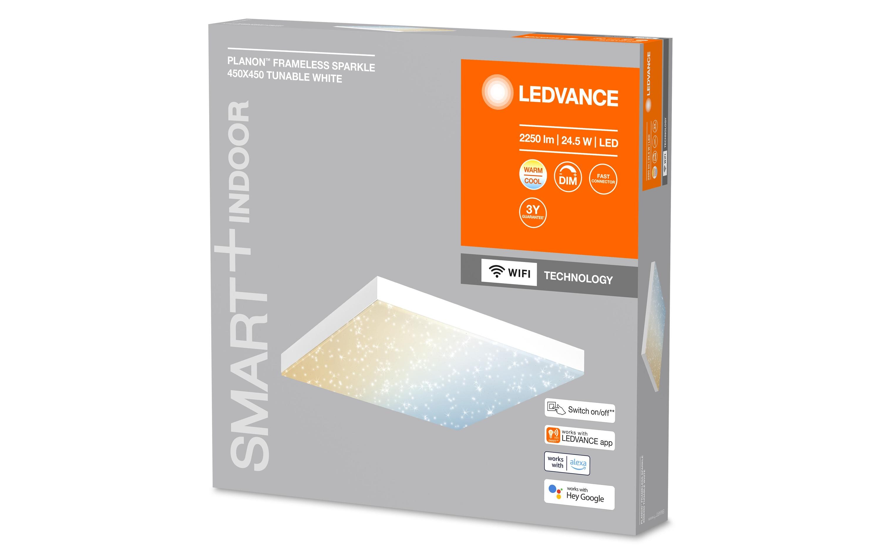 LED-Panel Smart+ Planon Sparkle, 45x45 cm, 24.5W, TW, Weiss<br>LED Panelleuchte