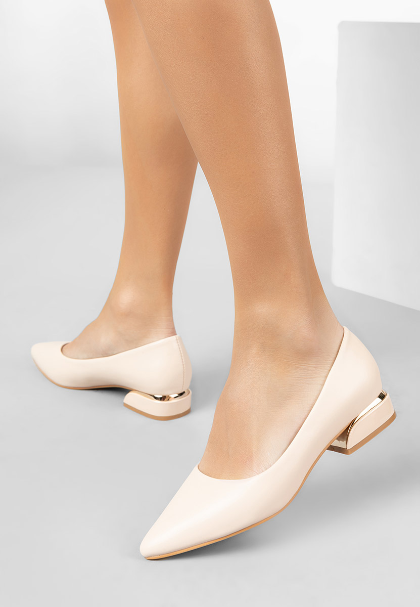 Chaussures à petit talon beige Bertesa V2