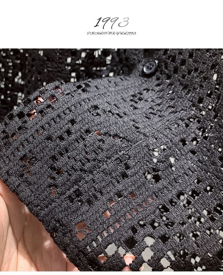 Wewewow - Kanten shirt met korte mouwen