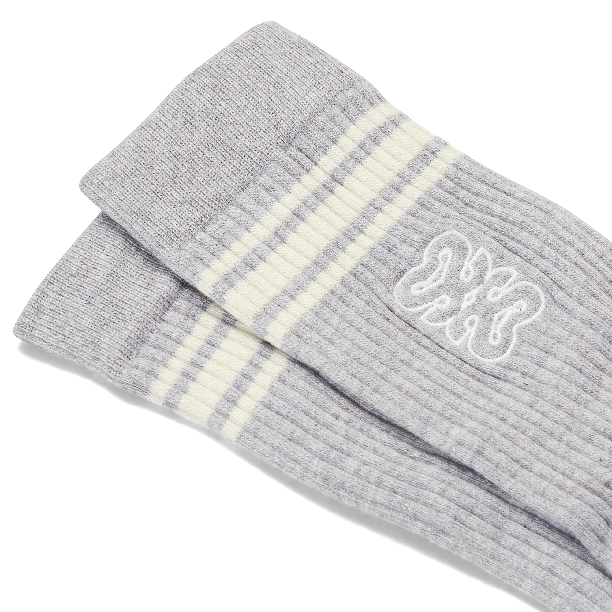 Chaussettes hautes imprimées en coton mélangé | Gris