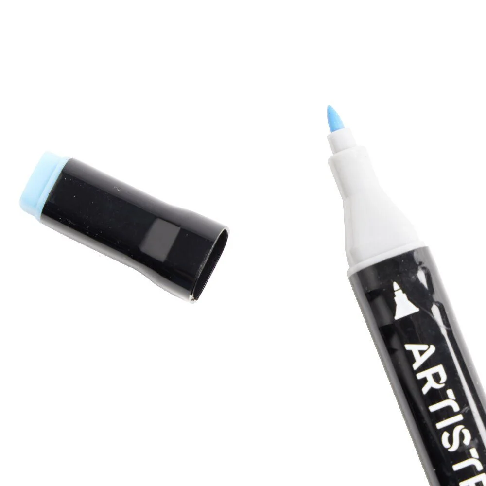 Marqueurs à double pointe teintes bleu/violet H18,5cm 6 pièces