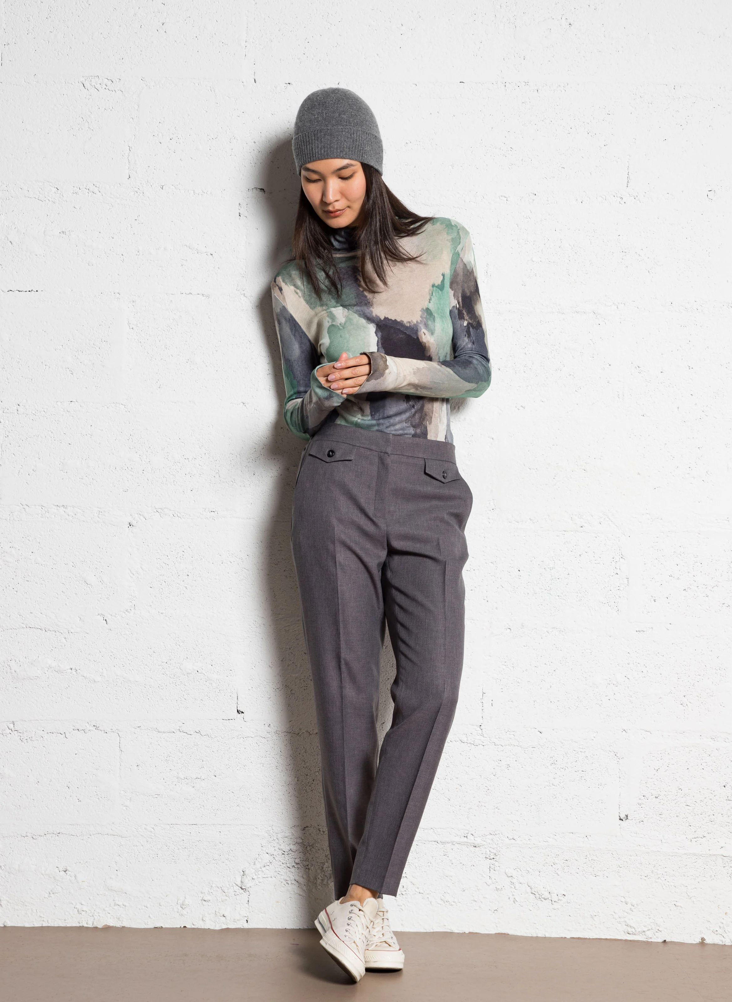 FLAVIO - Pantalon droit| Gris