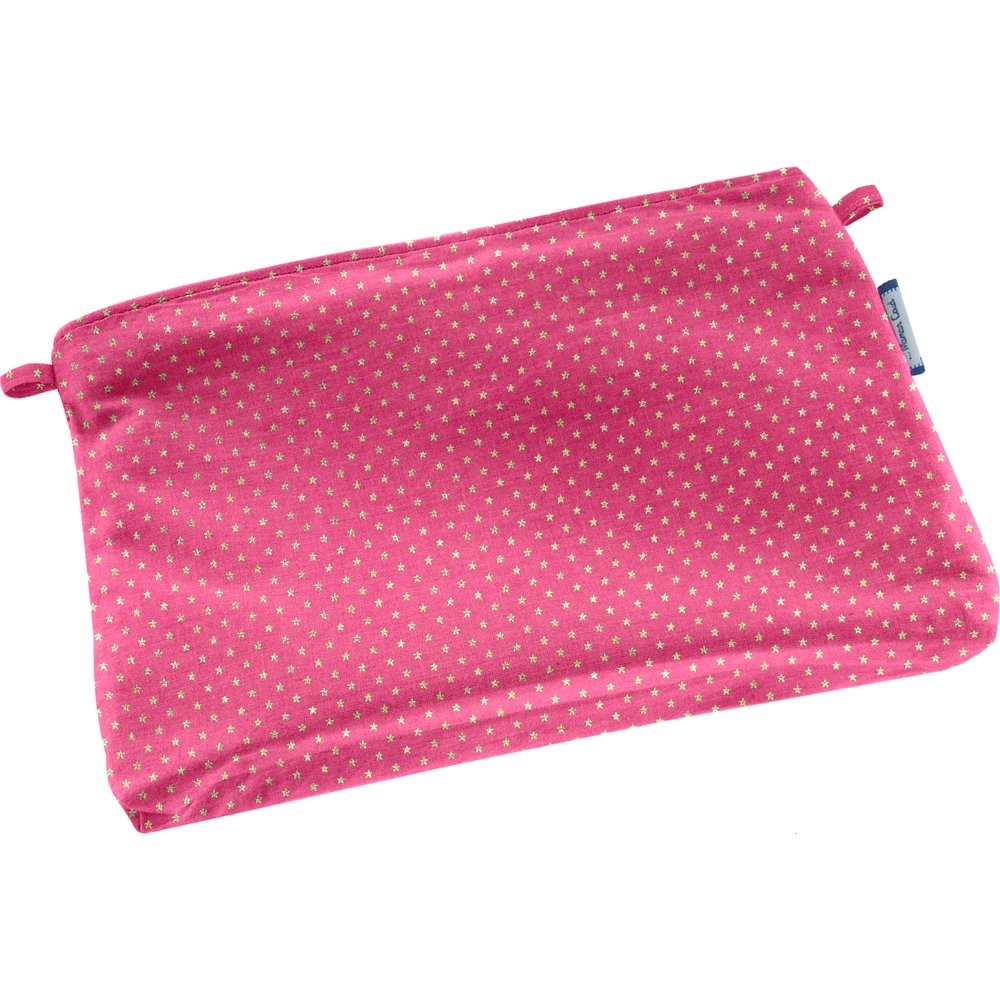 Mini Pochette Tissu Etoile Or Fuchsia