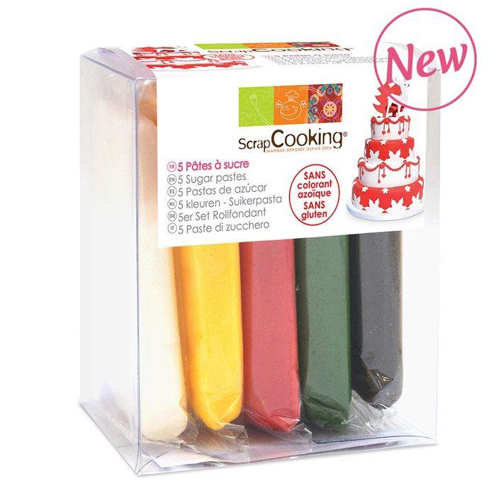 Kit 5 pâtes à sucre de Noël Scrapcooking
