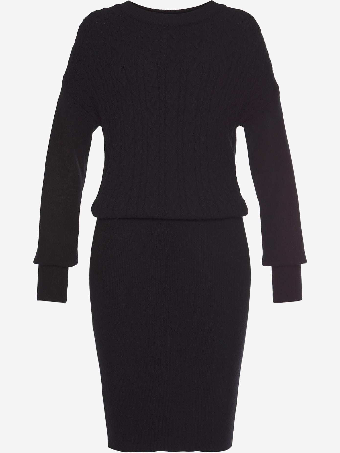 Robe en tricot avec encolure ronde